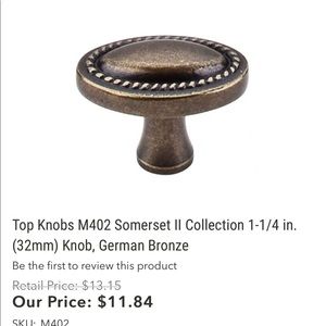 2 Top Knob drawer knobs